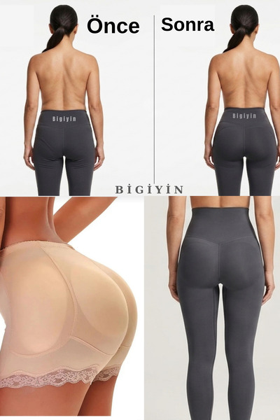 bigiyin مشد نسائي مبطن لرفع المؤخرة وتكبير الأرداف وتشكيل الجسم