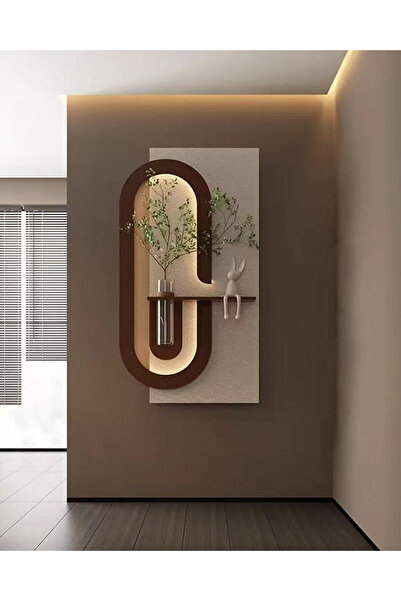 TAKIFİX Pilli LED’li İskandinav Tarzı Dekoratif Duvar Tablosu 90x90 CM (Özel ...