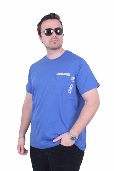 Starbattal Men's Oversize Crew Neck T-Shirt Courageous 26146 Saks