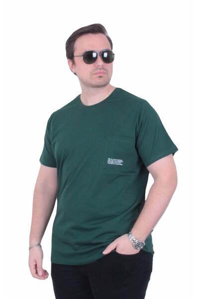 Starbattal Men's Oversize Crew Neck T-Shirt with Pockets 26145 Nefti