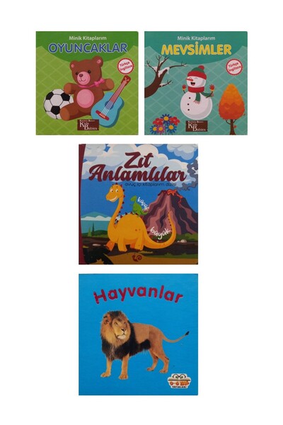 Kids Babies Minik Karton Kitaplar 4 Kitap