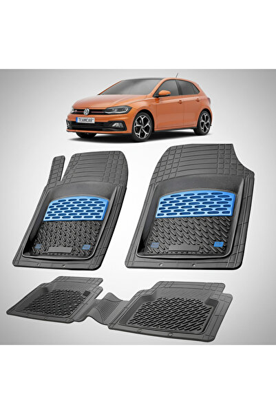 TEAMCAR Volkswagen Polo 6 Χάτσμπακ Συμβατά Πατάκια Δαπέδου 2017-2025 |   Μπλε