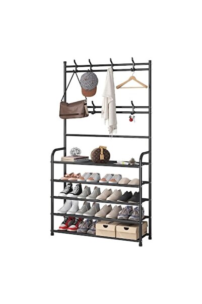 Trendily Μεταλλική Κρεμάστρα Ρούχων με Ράφι για Παπούτσια, 5 Ράφια, 80 x 26 x...