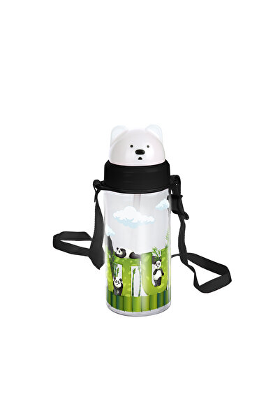 EMİLA HOME EmilaHome Glossa Desenli Kaydır Kapak Pipetli Çocuk Suluğu 400 ml