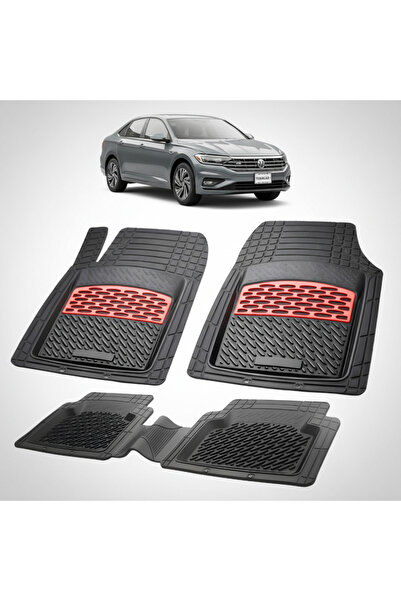 TEAMCAR Volkswagen Jetta 7 Sedan Συμβατά Πατάκια Δαπέδου 2018-2025 |   Κόκκινο