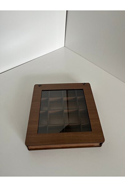 DİĞER1111 3 mm Renkli Mdf -Ahşap Bölmeli Takı & Aksesuar Kutusu – Kapaklı Org...