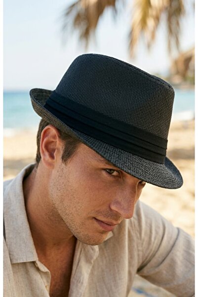 LAGRANZE Κλασικό ανδρικό καλοκαιρινό ψάθινο καπέλο της σειράς Jackson