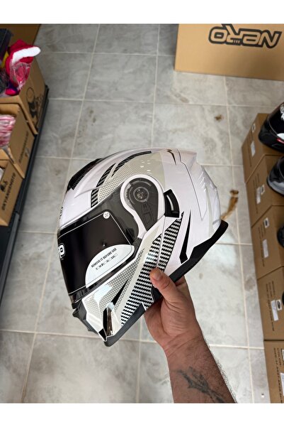 OKYANUSMOTO MOTOSİKLET KASK ÇENE AÇILIR NERO