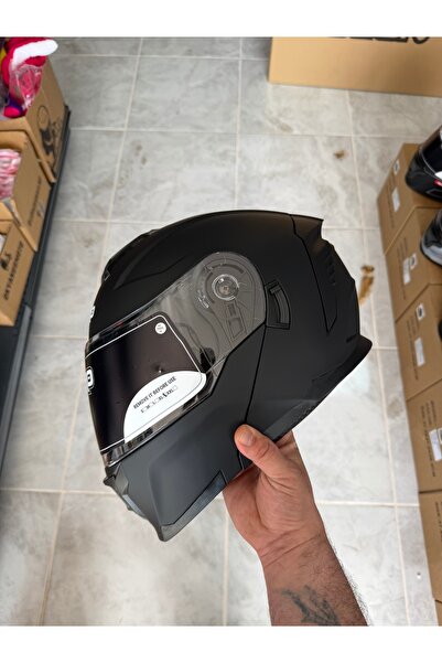 OKYANUSMOTO MOTOSİKLET KASK ÇENE AÇILIR NERO