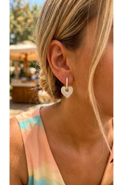 İNN JEWELLERY أقراط شوبينغ مقاومة للصدأ ومضادة للحساسية بتصميم كلاسيكي (ضمان ...