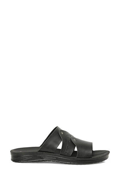 Polaris 410001.M6FX Μαύρες ανδρικές παντόφλες A102251013