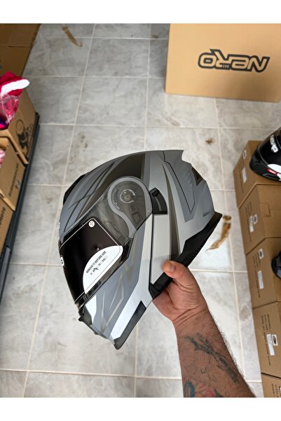 OKYANUSMOTO MOTOSİKLET KASK ÇENE AÇILIR NERO