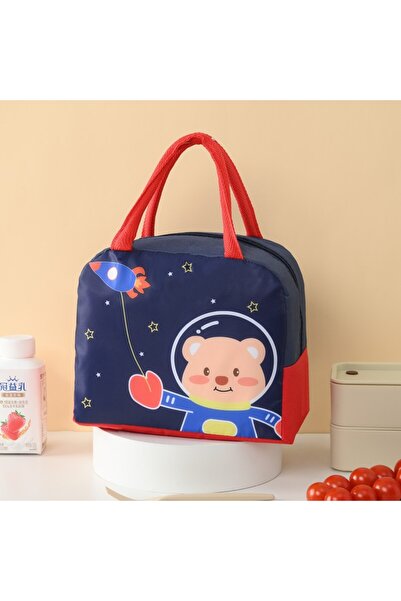 OEM Geantă termoizolantă copii ursuleț astronaut albastru roșu 23x13x19 cm, i...