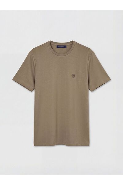 LC Waikiki Southblue Crew Neck Embroidered Men's T-Shirt