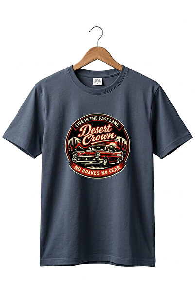 onsrawear Unisex Retro Classic Car Printed Vintage 100% Cotton Crew Neck T-Shirt