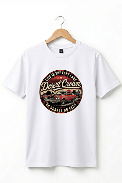 onsrawear Tricou unisex Desert Crown Retro cu imprimeu arabesc, vintage, clas...