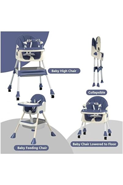 FULLJOY Foldable Adjustable Multi-Functional Hanging Toy High Chair Baby Feed...