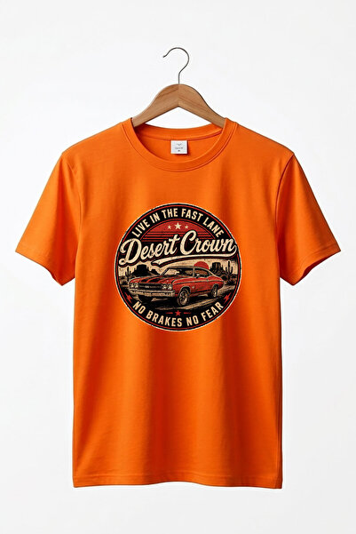 onsrawear Tricou unisex Desert Crown Retro cu imprimeu arabesc, vintage, clas...