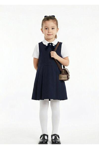 DÜVEN Κοριτσίστικο Μεσαίου Πάχους Εποχιακό Λευκό Σχολικό Καλσόν 40 Den