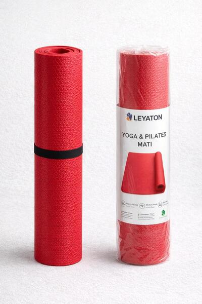 Leyaton Pilates ve Yoga Matı 6 Mm Nar Çiçeği Egzersiz Minderi