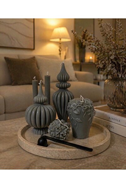 SCA CANDLE Dekoratif Mum Marako model Vazo +Yuvarlak modek +Çiçek +şamdanlık ...