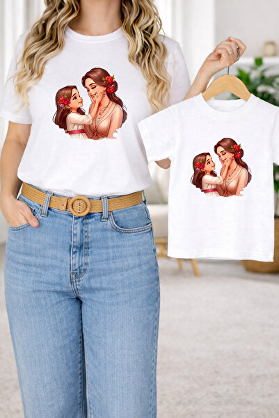 LORVEX Μπλουζάκι Mother Daughter Oversize Ζευγάρι Μπλουζάκια 100% Βαμβάκι Άνε...