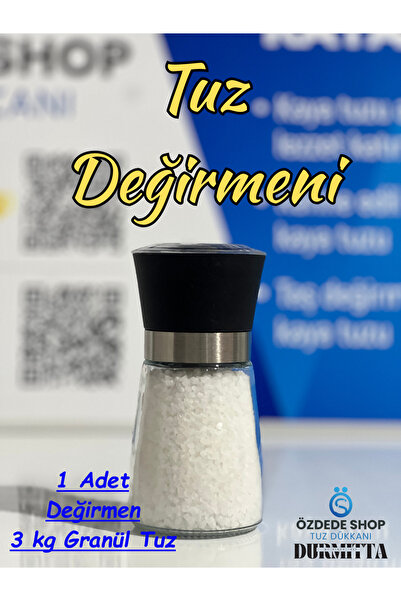 DM DURMİTTA Özdede Shop TUZ DEĞİRMENİ ve ÇANKIRI KAYA TUZU (GRANÜL) 3 kg