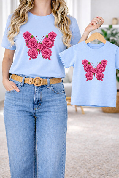 LORVEX Μπλουζάκι Mother Daughter Oversize T-Shirt Twin T-Shirt 100% Βαμβάκι Ά...