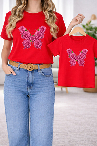 LORVEX Μπλουζάκι Mother Daughter Oversize T-Shirt Twin T-Shirt 100% Βαμβάκι Ά...