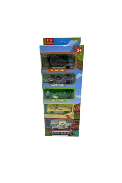 oemco Set de 5 mașini Minecraft, 8 cm, 3 ani, multicolor