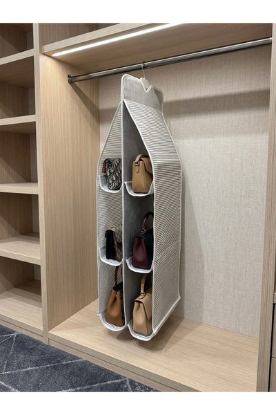 House More 6-Compartment In-Cabinet Bag Organizer - Hanging Bag Storage Organ...