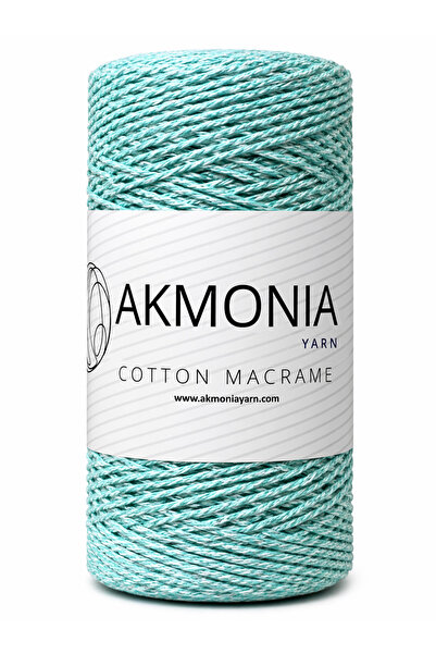 Akmonia Makrome Pamuklu Örgü 250Gr ip Zincir 2mm Çanta ipi ,Supla ip ,Ev Deko...