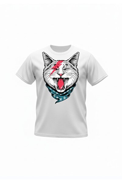 URBANTRENDSTORE Unisex majica sa mačkom, divlja mačka, rok stil, udobna, širo...
