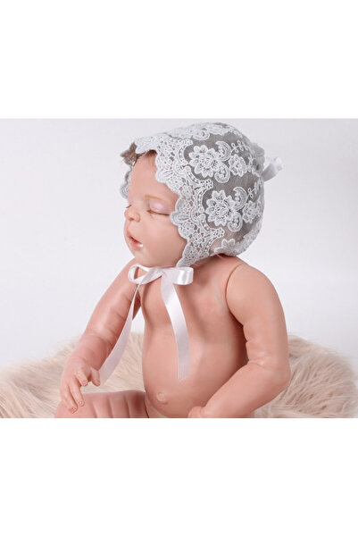 Superbaby Γκρι δαντελένιο μπονέ