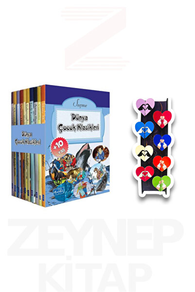 Parıltı Yayınları Selecting world children's classics 10 book set (8 heart bo...