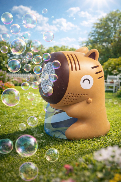 Gokidy Kapibara Baloncuk Makinesi Işıklı Köpük Oyuncak 4xAA Pil Tek Tuş Bubbl...
