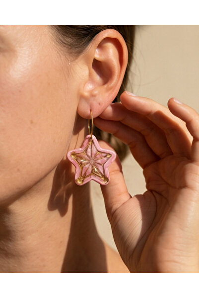 Mojo Concept Handmade Vintage Star Polymer Clay Earrings