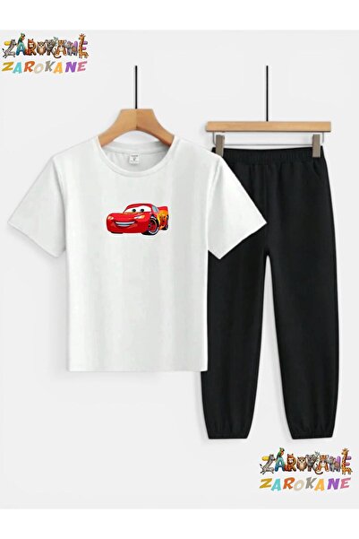 ZAROKANE Lightning Car Printed Top and Bottom Tracksuit/T-Shirt Two-Piece Chi...