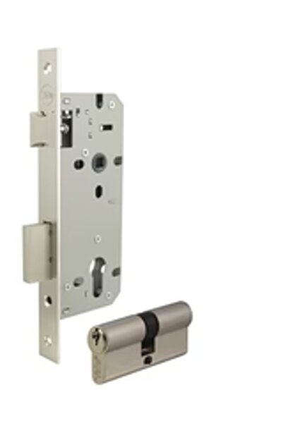 Yale Mortice Sash Lock Set K+K 70mm (35+35) Stainless Steel Matt