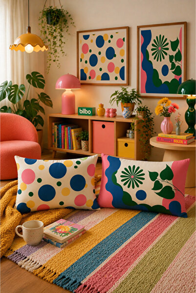 SasoHome Μοντέρνο, πολύχρωμο, γεωμετρικό και με λουλουδάτο σχέδιο, ενεργειακό...