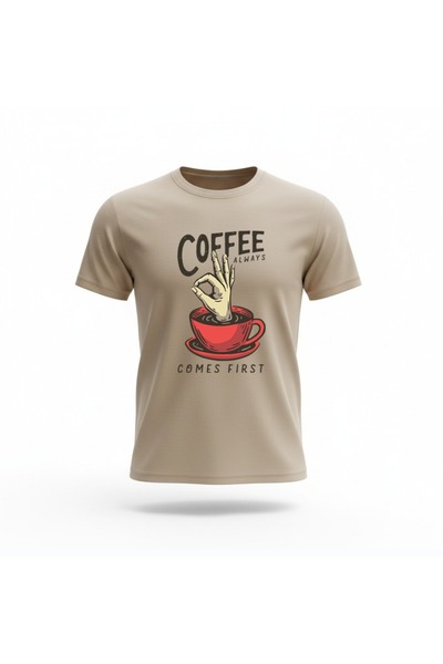 URBANTRENDSTORE Unisex Coffee Themed Oversize Fit Comfortable Wide Loose T-Sh...