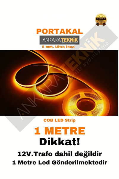 ankarateknik 1 Metre 5mm Ultra İnce COB Şerit LED – Adaptör Dahil Değildir