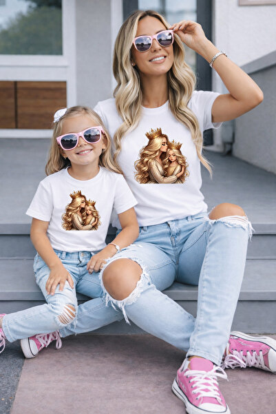 LORVEX Μπλουζάκι Mother Daughter Oversize T-Shirt Twin T-Shirt 100% Βαμβάκι Ά...
