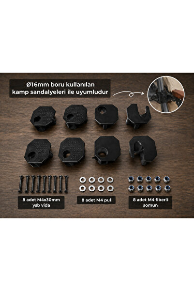katla gidelim Kamp Sandalyesi Yedek Parça bağlantı elemanları ile birlikte