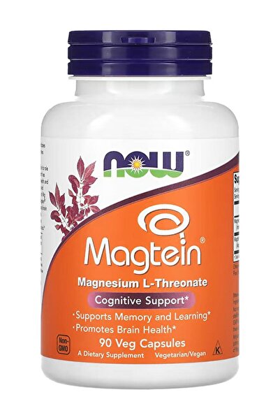 Now Foods Magtein, مغنيسيوم ل-ثريونات، 90 كبسولة نباتية