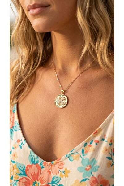 İNN JEWELLERY قلادة فولاذية مقاومة للصدأ مع أحرف (ضمان المستورد لمدة عامين)