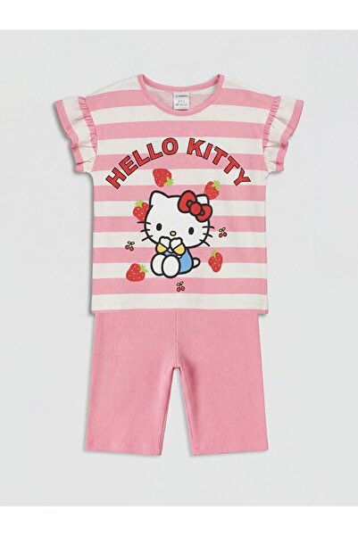 LC Waikiki Set pentru fete cu imprimeu Hello Kitty LCW Kids