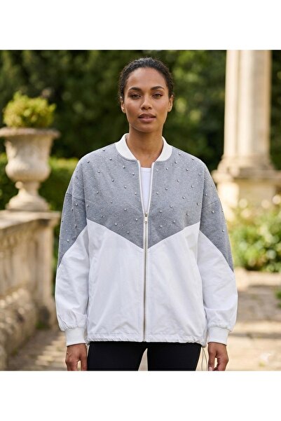 Rabiossa Women's Stone Embroidered Jacket