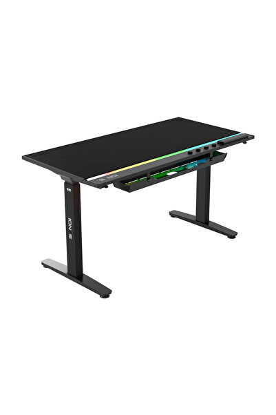 HAWK ION S Çift Motorlu Yükseklik Ayarlı RGB 140x70 Siyah Renk Çalışma ve Oyu...