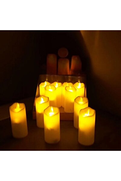 Kuzey 96 ADET YÜKSEK KALİTE TİTREK LED IŞIKLI MUM 12 CM LED MUM PİLLİ MUM KIR...
